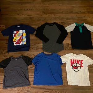 EUC lot of 6 boys size small shirts (Nautica, Nike, Old Navy, J Crew)